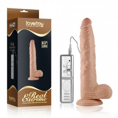 Vibrator cu ventuza Real Extreme 24 cm foto