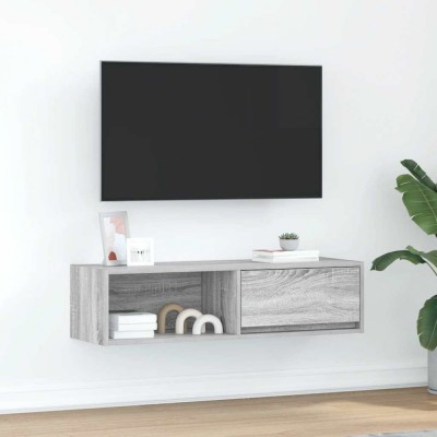 vidaXL Dulap TV Gri Sonoma 100x31x25,5 cm lemn prelucrat foto