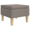 Scaun cu picioare din lemn, gri taupe, material textil