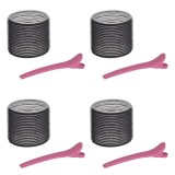Bigudiuri cu Clips, 8 buc, &Oslash;6 cm, Negru și Fucsia, CMCLASS