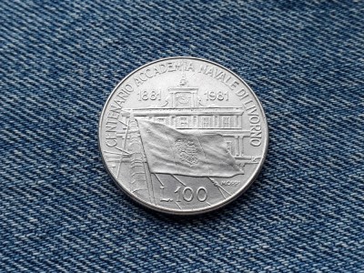 100 Lire 1981 Italia moneda aniversara foto