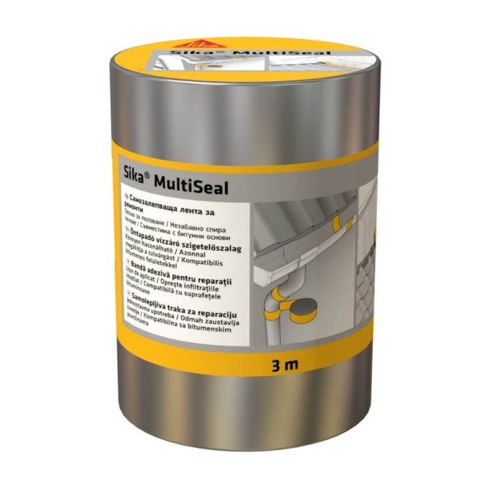 Banda bituminoasa pentru etansare/hidroizolatii Sika MultiSeal aluminiu 3 m x 200 mm
