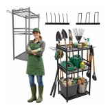 Raft pentru unelte de gradina, organizator din otel 81 x 43 cm