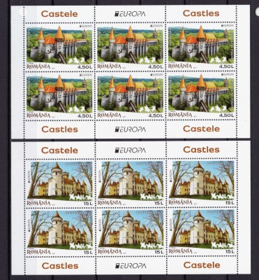 ✅RO 2017 LP 2142 d &amp;quot;Europa-Castele&amp;quot; , minicoli de 6 marci cu tabs, MNH foto