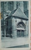 Carte postala, poarta principala a Bisericii Negre din Brasov, 1922