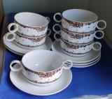 Set 6 persoane, cesti mari din portelan fin Rosenthal -