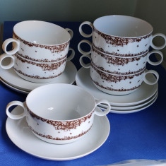 Set 6 persoane, cesti mari din portelan fin Rosenthal -