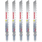 Wilpu HC 13 BI - Set panze fierastrau pendular tija cu un prag de prindere (T) 100 mm lemn taiere curba fina 5 bucati