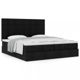 Gossi cadru de pat otoman cu saltele, tesatura neagra 200x200cm