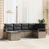 VidaXL Set de canapele pentru grădină 6 pcs Gri Rattan poli 3346449