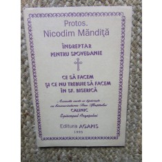 &Icirc;ndreptar pentru Spovedanie - Protos. Nicodim Mandita, Editura Agapis, Carte Religioasa Crestinism, Ortodoxie, Limba Romana