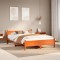 Gossi cadru pat fara saltea, maro ceruit, 160x200 cm, lemn masiv pin