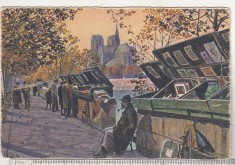 bnk cp Franta - Paris - Anticarii de pe Quai de la Tournelle - necirculata foto