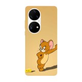 Husa compatibila cu Huawei Nova Y70 model Low on cheese Jerry, Silicon, TPU, Viceversa, Transparent, Carcasa