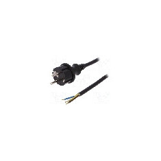 Cablu alimentare AC, 1.5m, 3 fire, culoare negru, cabluri, CEE 7/7 (E/F) mufa, SCHUKO mufa, PLASTROL - W-98380