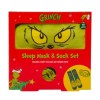 Set Sosete si Masca de Somn Grinch, Tema Craciun, Cadou Unisex