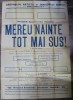 ANSAMBLUL ARTISTIC AL SERVICIULUI MUNCII , BUCURESTI , AFISUL SPECTACOLULUI &#039; MEREU &#039; NAINTE TOT MAI SUS ! &#039; , 1953
