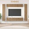 Set comodă TV cu raft 10 pcs stejar artizanal 30.5 x 30 x 90 cm