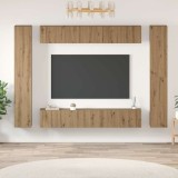 vidaXL Set comodă TV cu raft 10 pcs stejar artizanal 30.5 x 30 x 90 cm