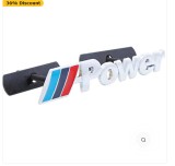 Emblema metal auto pt grilla din fata M Power bmw metalica prinderi incluse