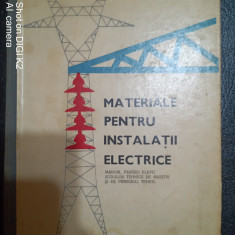 Materiale pentru instalatii electrice-manual anul I-S,Prisiceanu,M.Voiosu