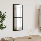 Oglinda de perete, negru, 20x50 cm, dreptunghiulara, fier GartenMobel Dekor, vidaXL