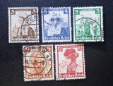 Germania Reich-ul German 1935 Ajutorul de Iarnă Costum Popular Tradițional Regional 5v Lot Ștampilat - A0040