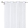 Perdea Decorativă cu Inele, Voal Alb, 140x140cm, Poliester, Oem