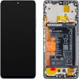 Display cu Touchscreen Huawei nova Y90, cu Rama si Acumulator, Albastru (Crystal Blue), Service Pack 02355ARH
