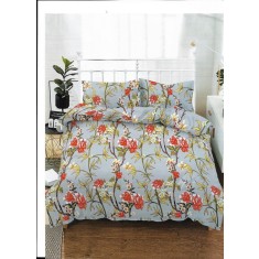 Lenjerie de pat pentru o persoana cu husa de perna dreptunghiulara, Escape, bumbac mercerizat, multicolor