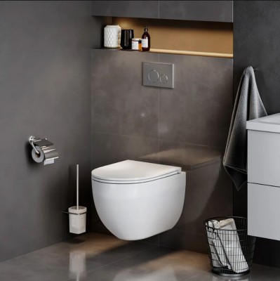 Vas WC suspendabil Rea Carlo Mini Tornado Rimless Flat Pro foto
