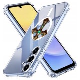 Husa antisoc pentru samsung galaxy a15 - airbag magsafe, col&Egrave;uri ranforsate - cross smarald