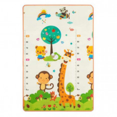 LittleONE by Pepita Nagyméretű kétoldalas Játszószőnyeg 120x180cm - Zsiráf és majom (F)