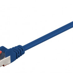 Cablu de retea S/FTP Goobay, cat6, patch cord, 1.5m, albastru