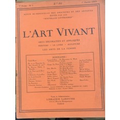 L art vivant -revista in franceza, nr. 1, ianuarie 1925