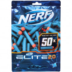 Set sageti Hasbro Nerft Elite 2.0, 8 ani+, spuma moale, 50 de bucati foto