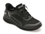 Pantofi sport SKECHERS negri, BOBS GEO LITE, din material textil