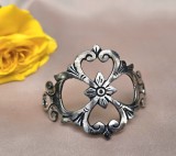 CLAMA VINTAGE DE PAR CU AC DIN METAL ARGINTIU
