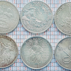 set 10 monede Portugalia 1000 Escudos argint - 280g - vezi descriere - A030