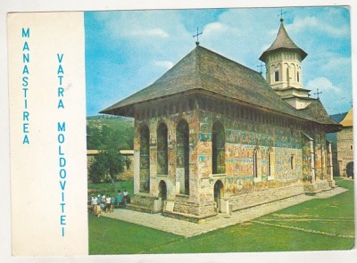 bnk cp Manastirea Vatra Moldovitei - Vedere - uzata foto