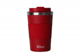 Cana de cafea Zilan ZLN9924 termos, capacitate 510ml, interior din inox, pereti dublii, rosu
