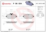 Set placute frana BREMBO P06034