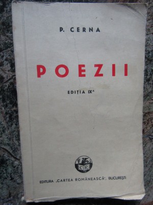 P.CERNA - POEZII ~ Editia IX-a foto