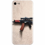 Husa silicon pentru Apple Iphone 5 / 5S / SE, AK Kalashnikov Gun Of Military