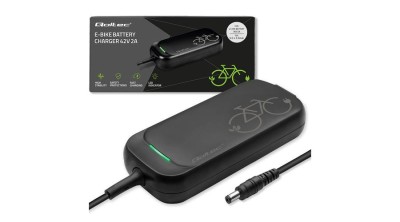 &amp;Icirc;ncărcător rapid Qoltec pentru bicicletă electrică, trotinetă electrică 36V | 42V | 2A | 5.5*2.5 | rezistent la apă + cablu de alimentare foto