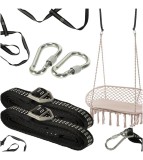 Set Montare Hamac sau Leagan cu Curele si Carabiniere &ndash; 2m, 300kg, Geanta Transport Inclusa