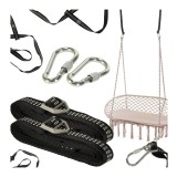 Set Montare Hamac sau Leagan cu Curele si Carabiniere &ndash; 2m, 300kg, Geanta Transport Inclusa