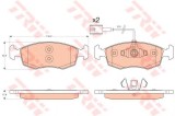Set placute frana,frana disc FIAT PUNTO (199) (2012 - 2016) TRW GDB1900