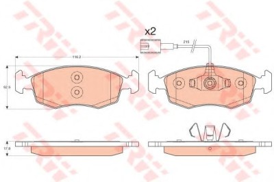 Set placute frana,frana disc FIAT PUNTO (199) (2012 - 2016) TRW GDB1900 foto