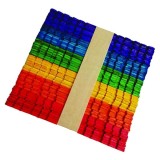 Set 50 betisoare colorate cu dinti din lemn pentru activitati crafts,11.2x1cm
